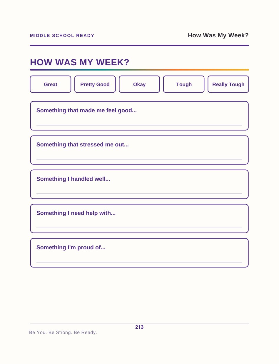 Sample page 3 from Middle School Ready