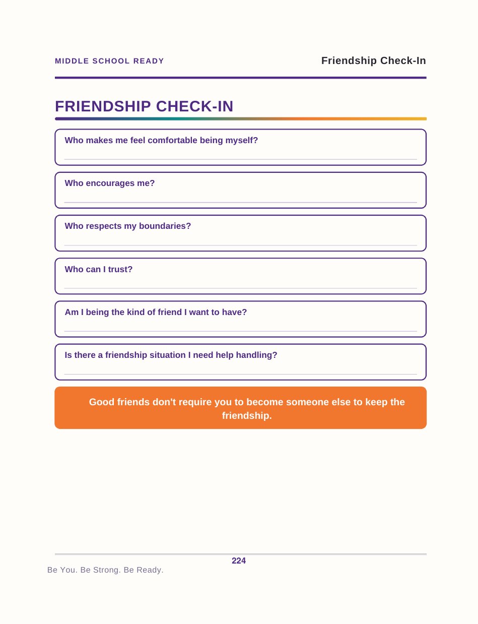 Sample page 4 from Middle School Ready