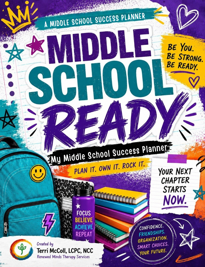 Front cover artwork of Middle School Ready: My Middle School Success Planner by Terri McColl, LCPC, NCC